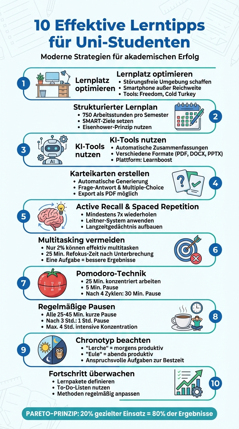 10 effektive Lerntipps für Uni-Studenten im Überblick