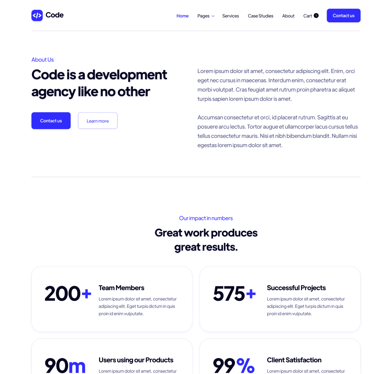 Code - About Us page - Development Agency Webflow Template