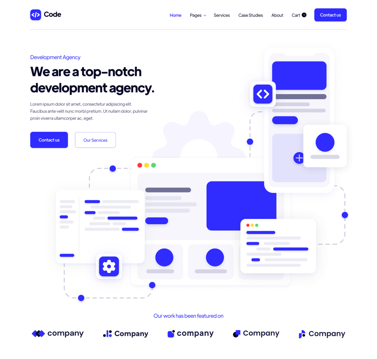 Code - Home page - Development Agency Webflow Template