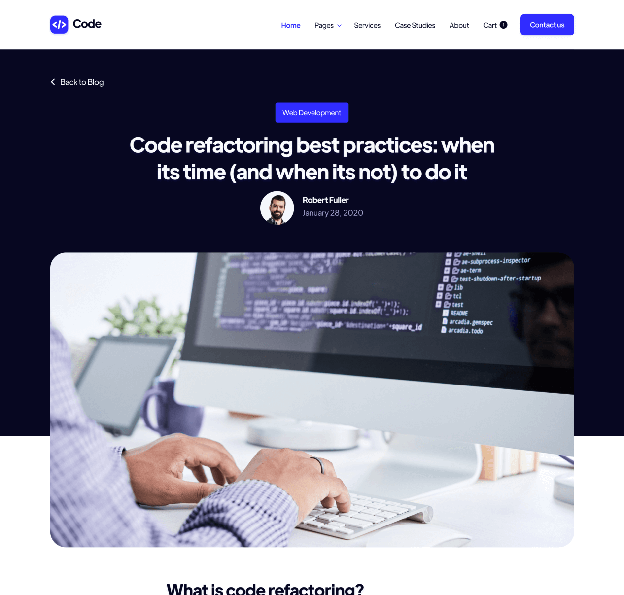 Code - Blog Post page - Development Agency Webflow Template