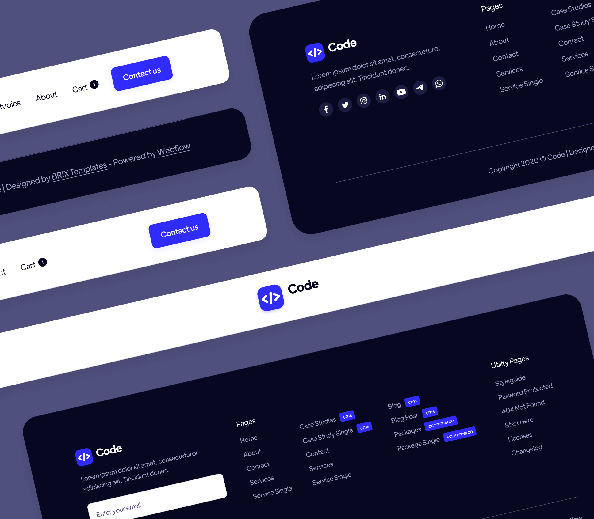 Code - 3 Headers and Footers - Development Agency Webflow Template