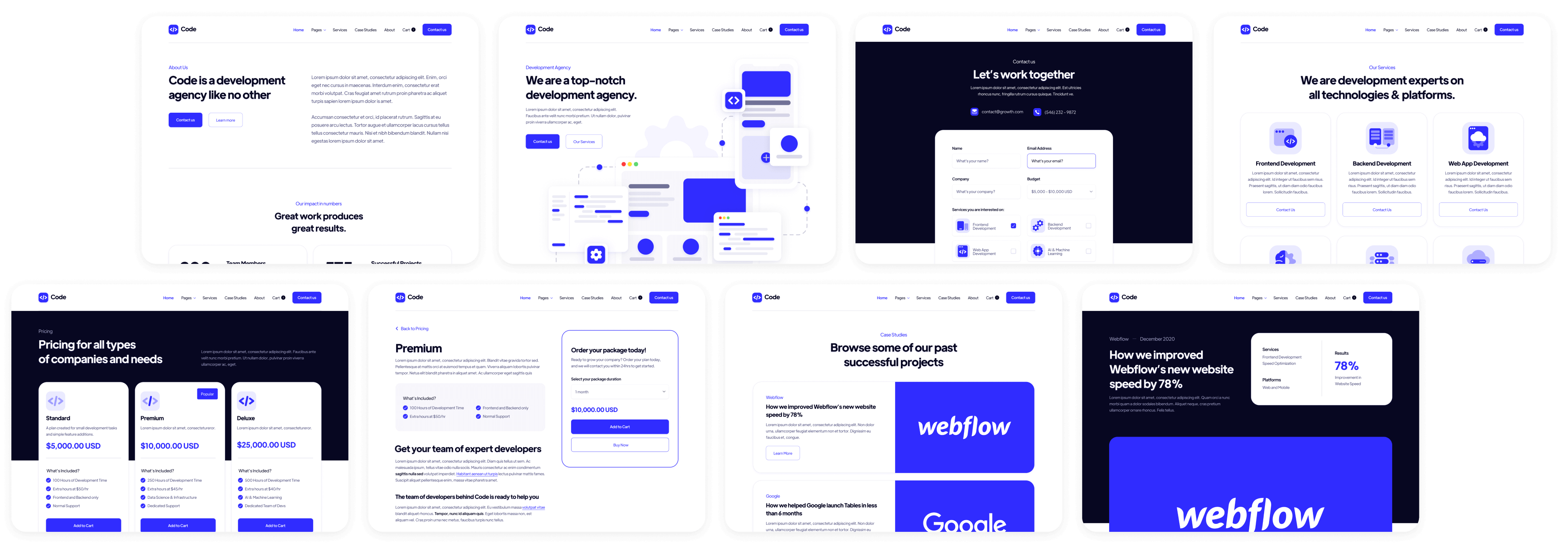 Code - Buy now on Webflow - Development Agency Webflow Template