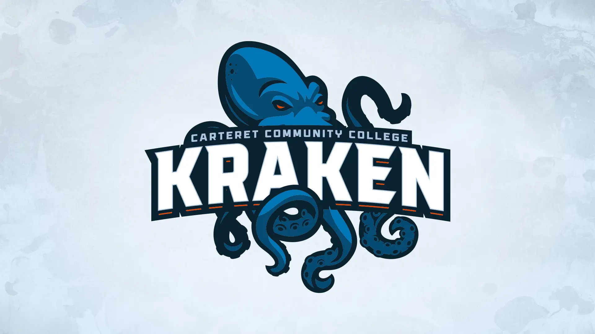 Carteret Community College Athletics Kraken Logo Design