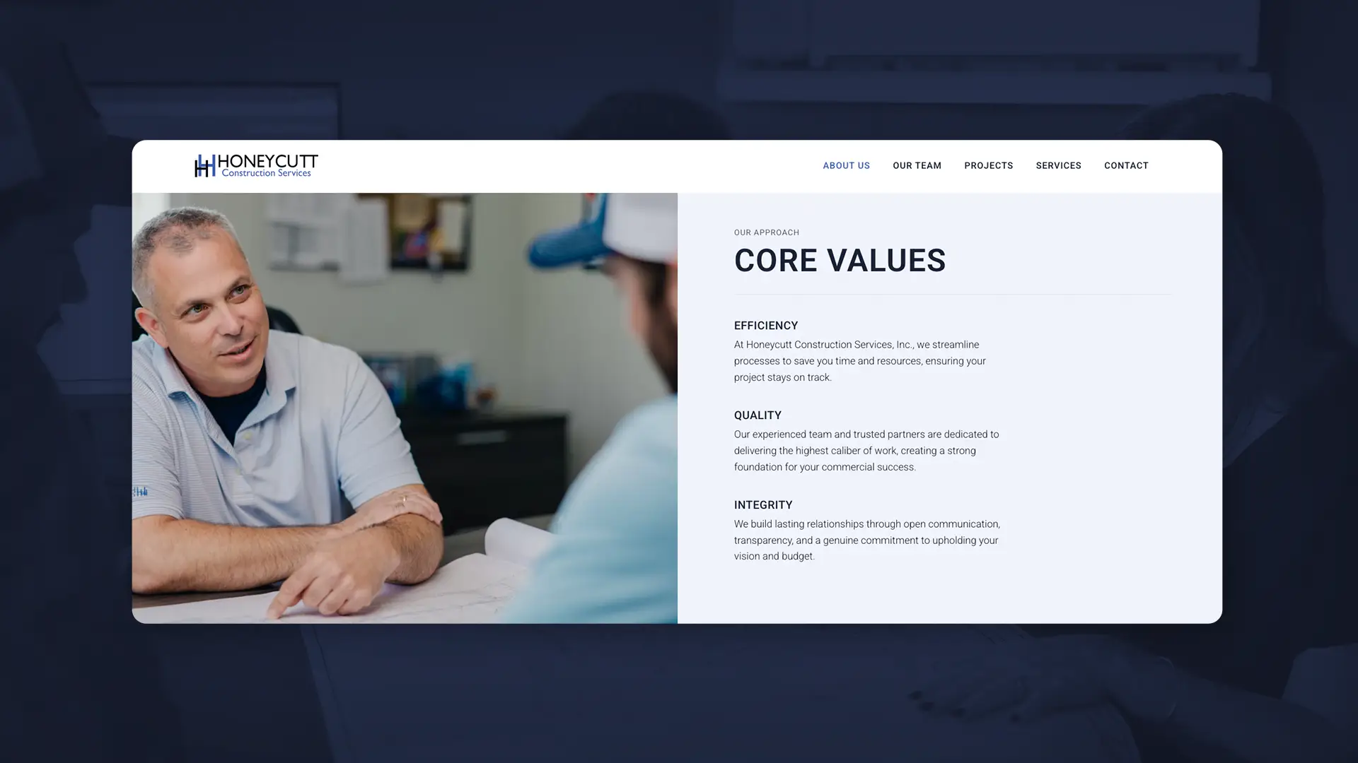 Construction Company Web Design