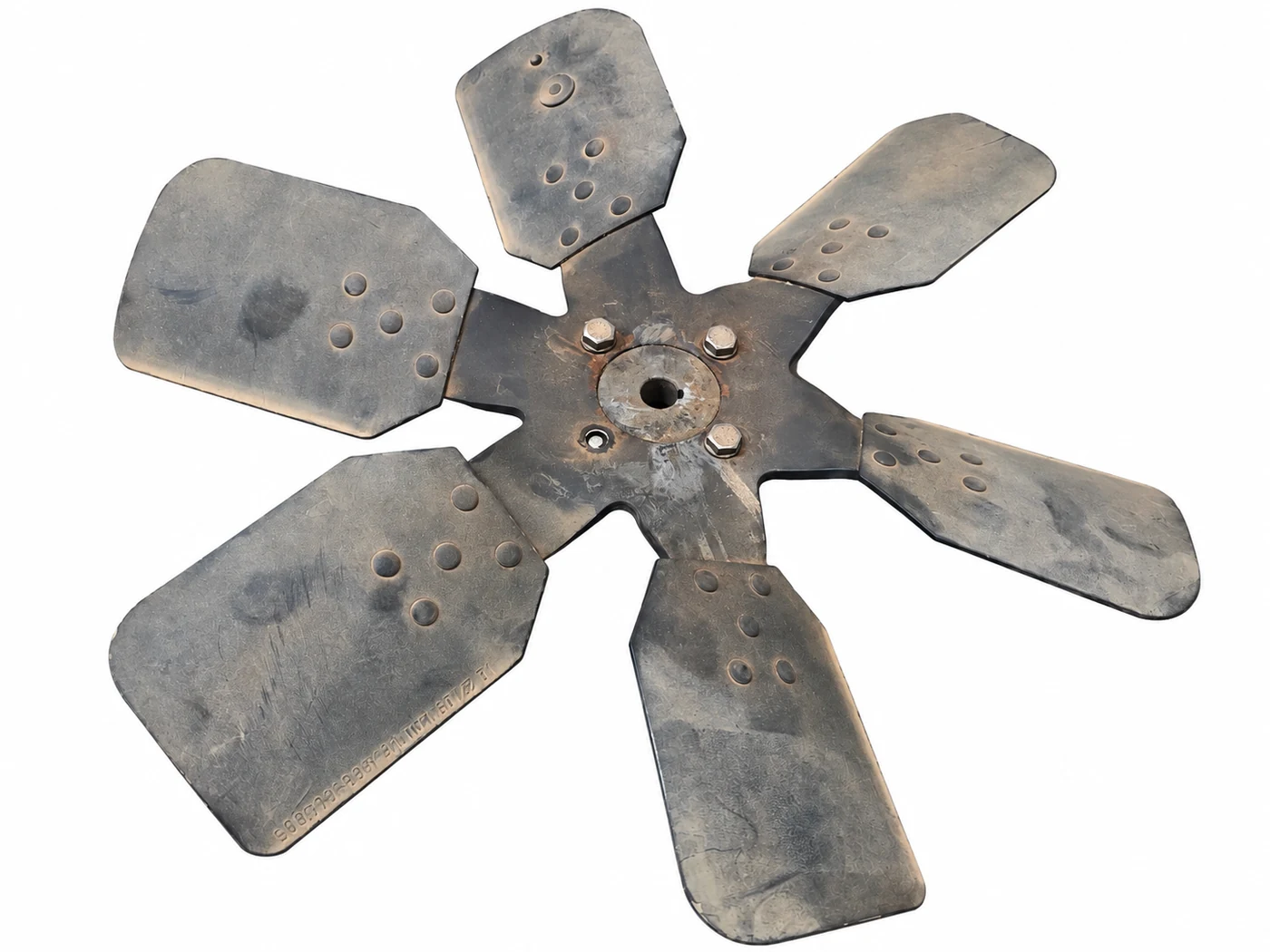 Six-blade metal fan