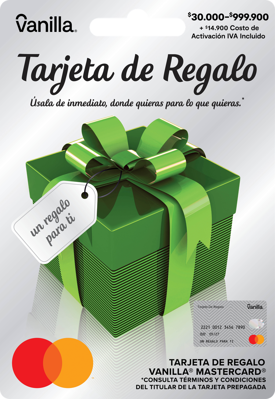 Tarjeta de regalo Vanilla — frente