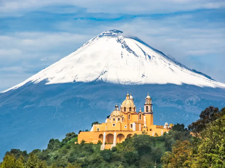 Santuario de los Remedios on the Cholula Pyramid