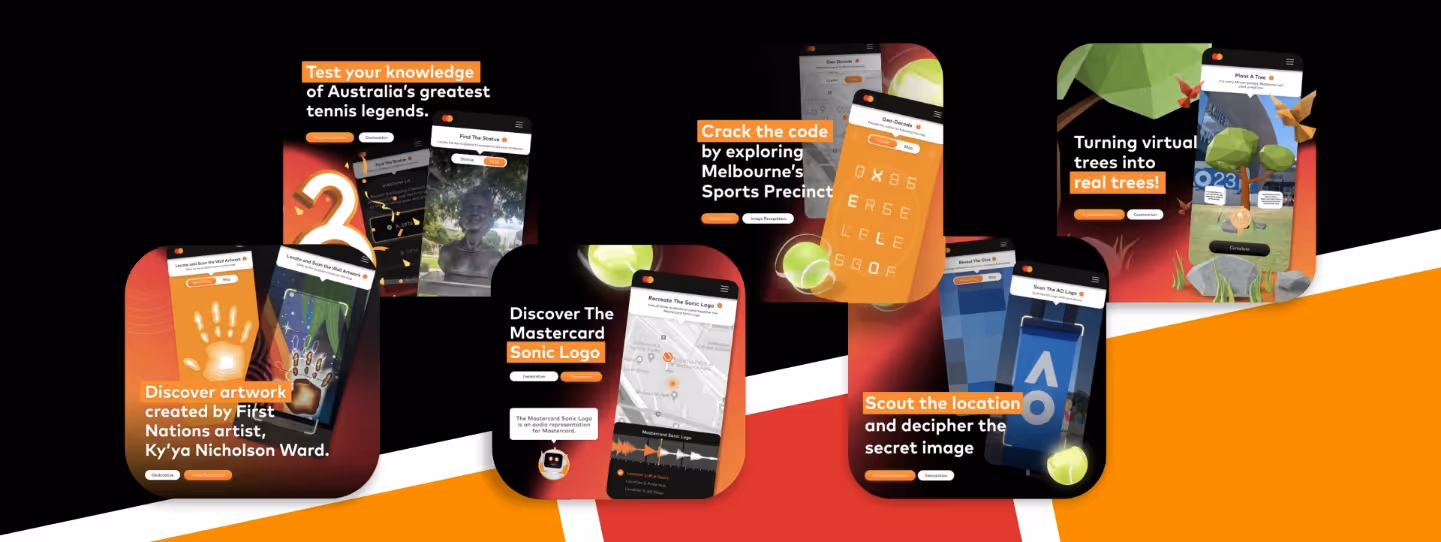 Mobile app tiles.