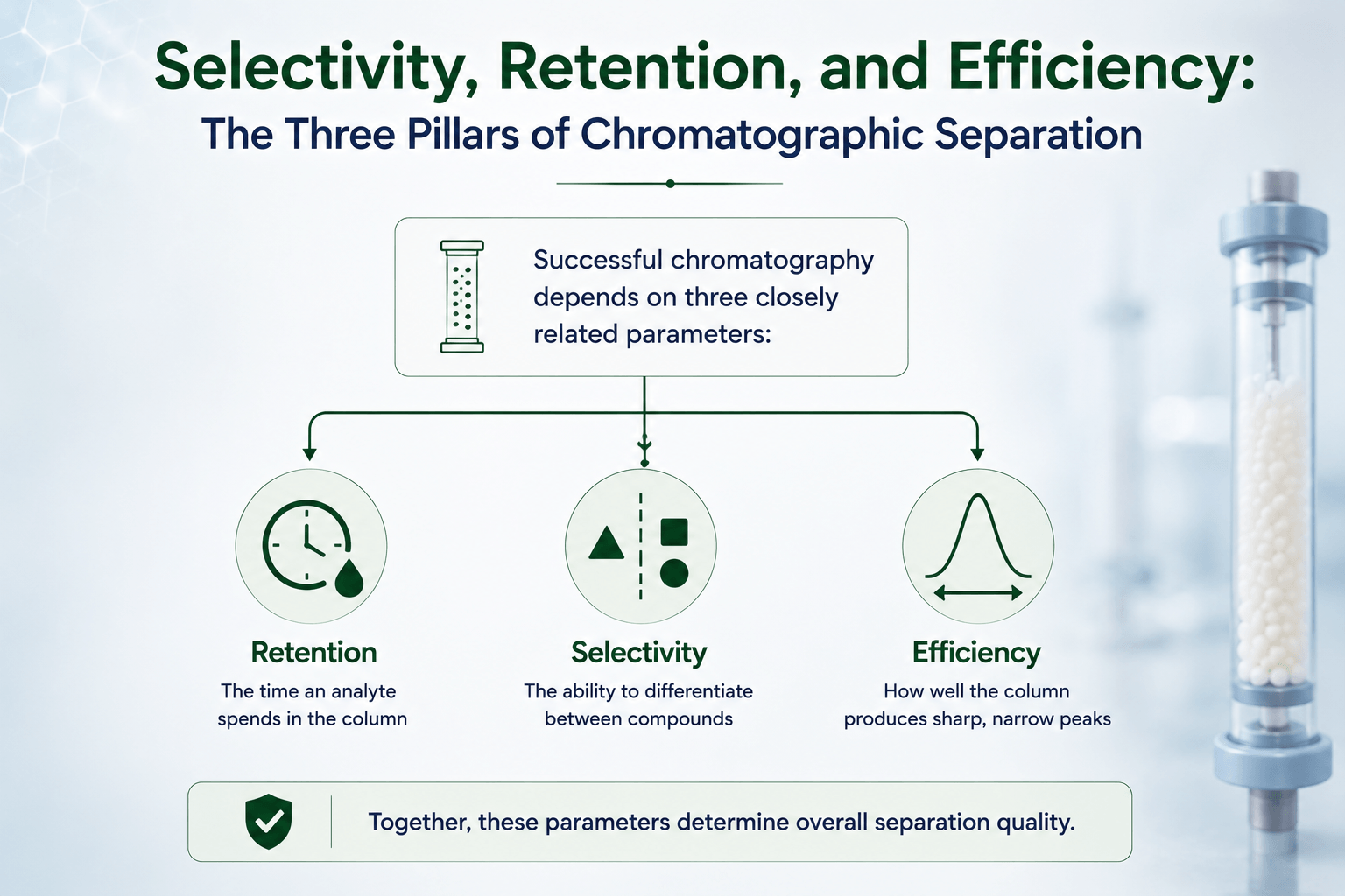 Selectivity Retention and Efficiency The Three Pillars of Chromatographic Separation