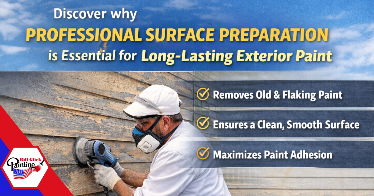 Proper surface preparation for long-lasting exterior paint—expert cleaning, priming & prep that ensure a durable, professional finish built to last.