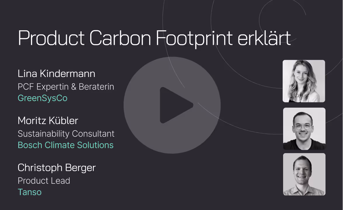 On-demand Webinar zu dem Thema: "Product Carbon Footprint (PCF) erklärt"