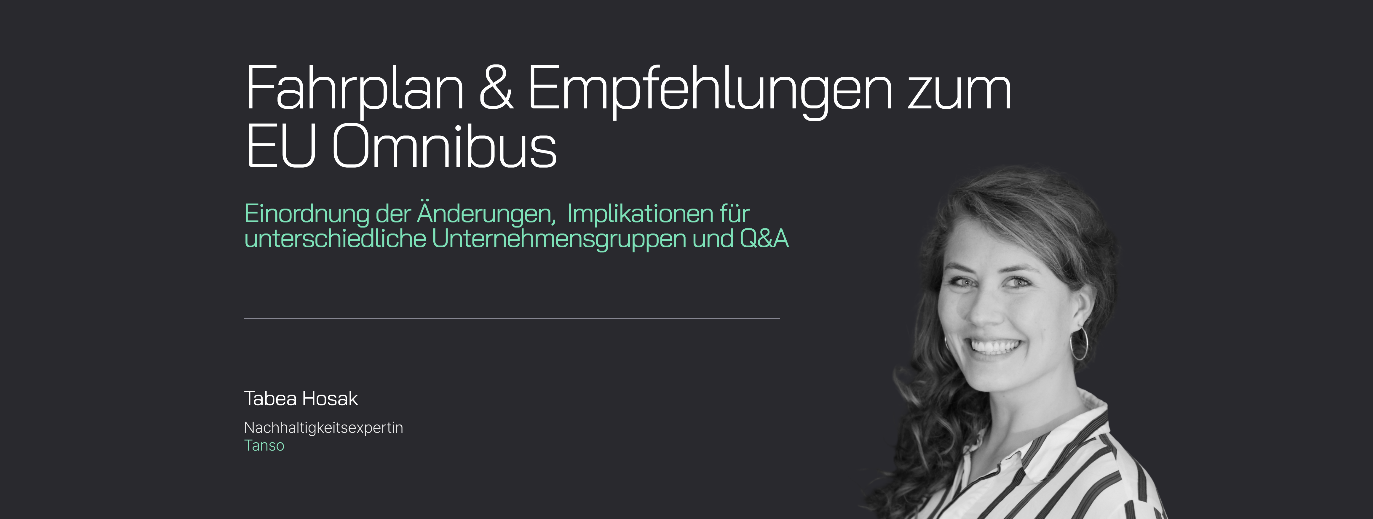 Webinar: Roadmapd & Recommendations for the EU Omnibus