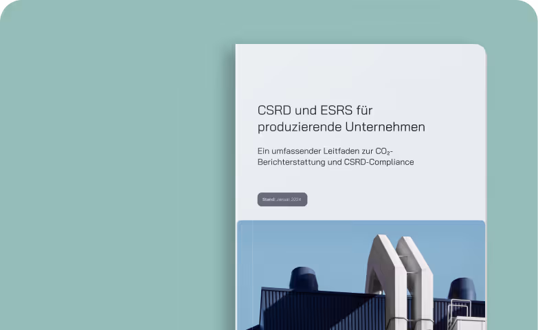 Website für Whitepaper über CSRD und ESRS für produzierende Unternehmen 