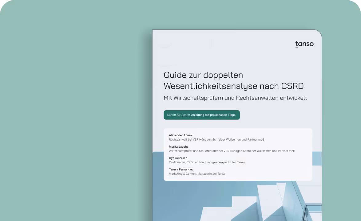 Seite für den Downdload des Guide zur doppelten Wesentlichkeitsanalyse nach CSRD