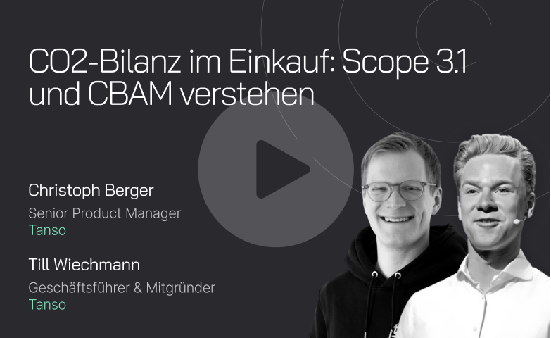 On demand webinar on the topic: CO₂ balance in purchasing: Understanding Scope 3.1 and CBAM