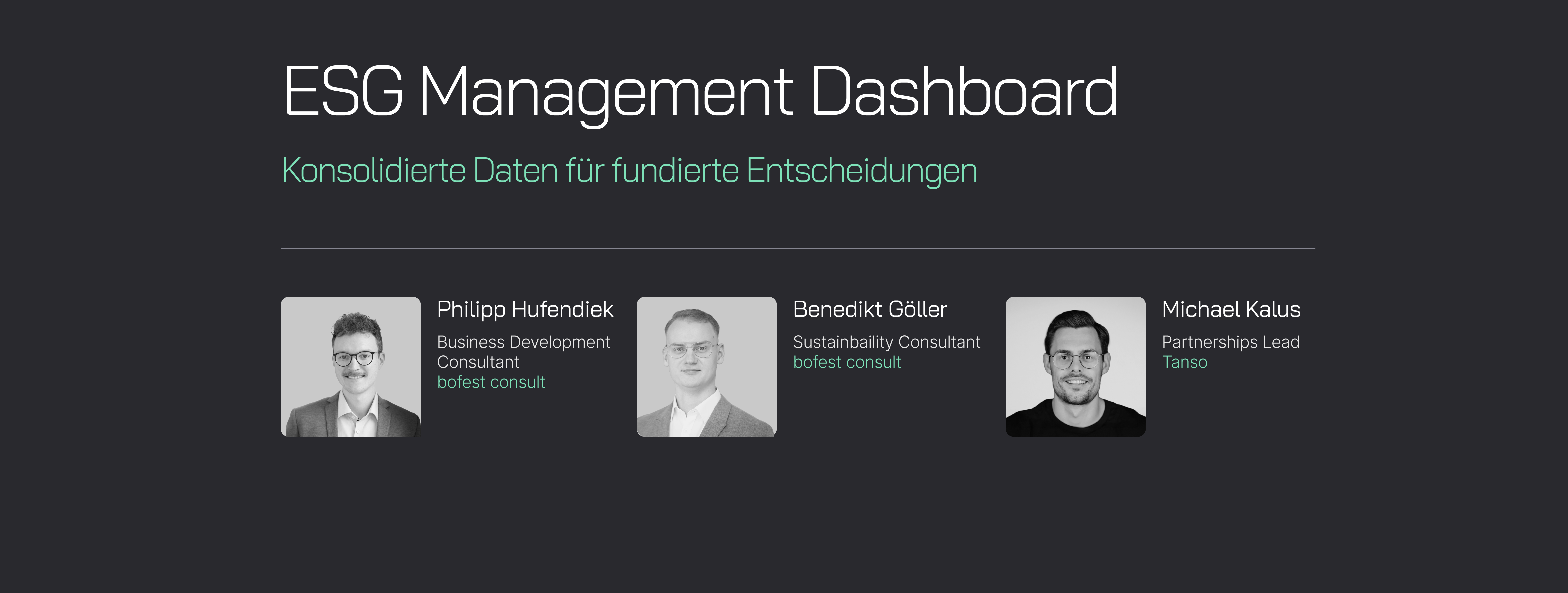 Webinar: ESG Management Dashboard