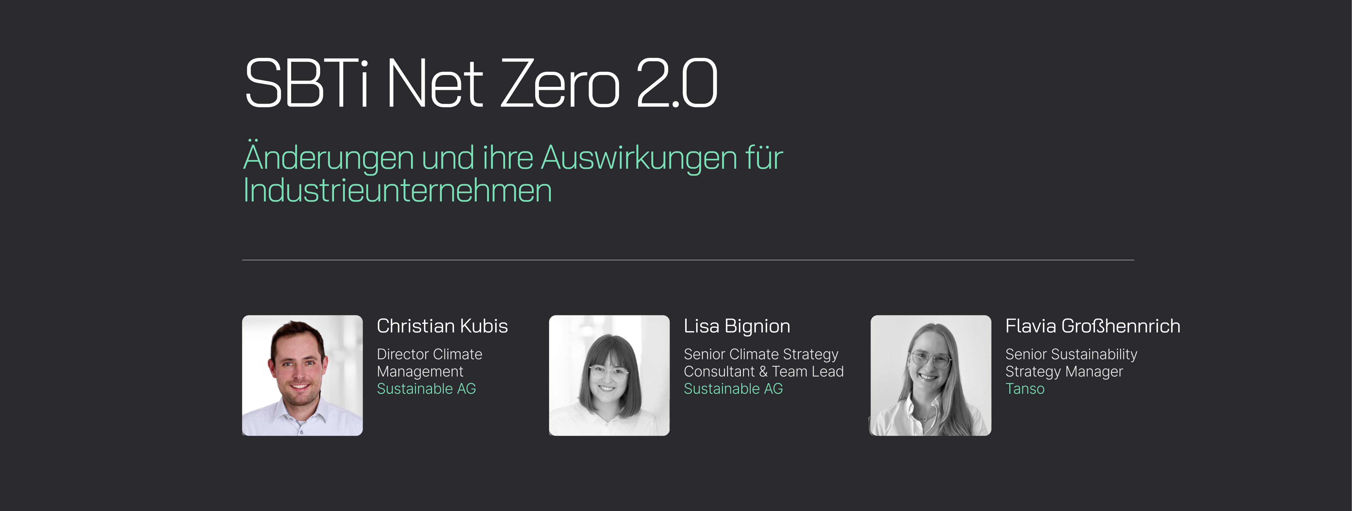 Webinar zu SBTi Net Zero 2.0 - Änderungen und ihre Auswirkungen für Industrieunternehmen