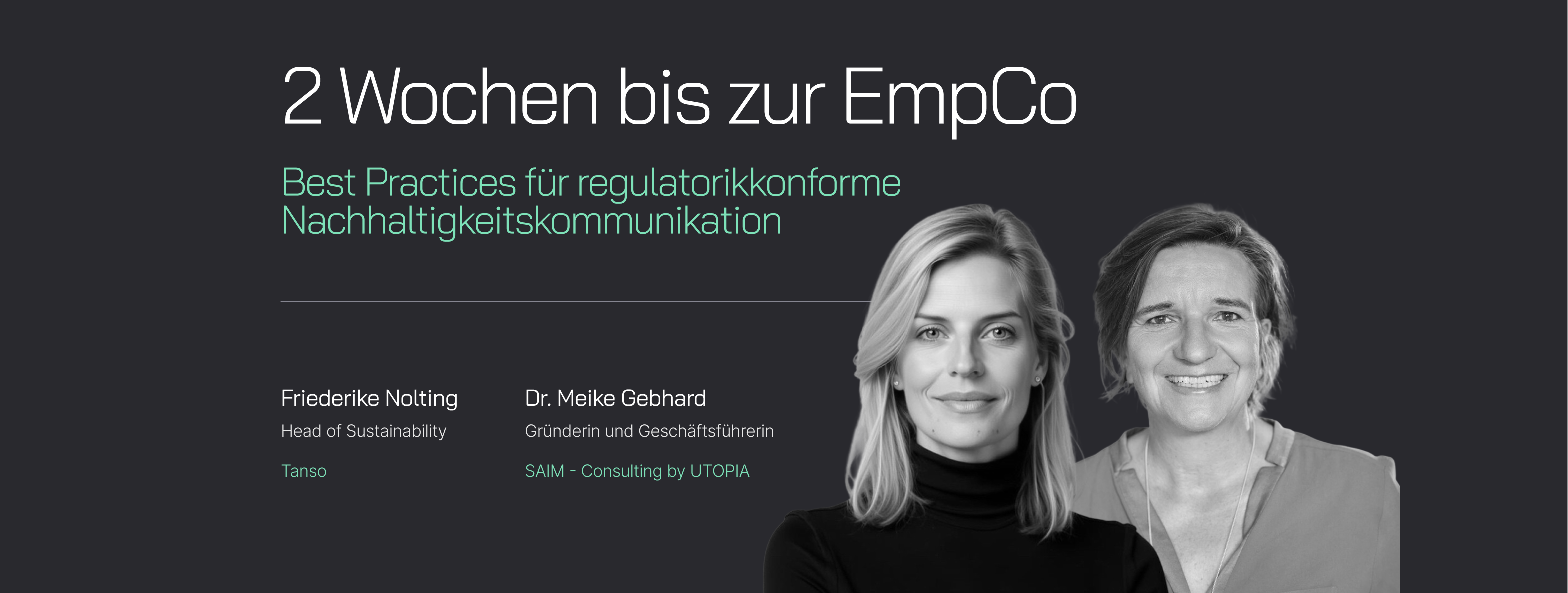 Webinar: 2 Wochen bis zur EmpCo: Best Practices für regulatorikkonforme Nachhaltigkeitskommunikation