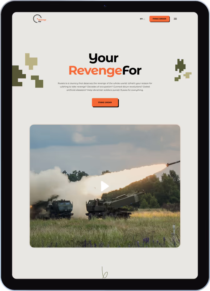 RevengeFor — web platform interface