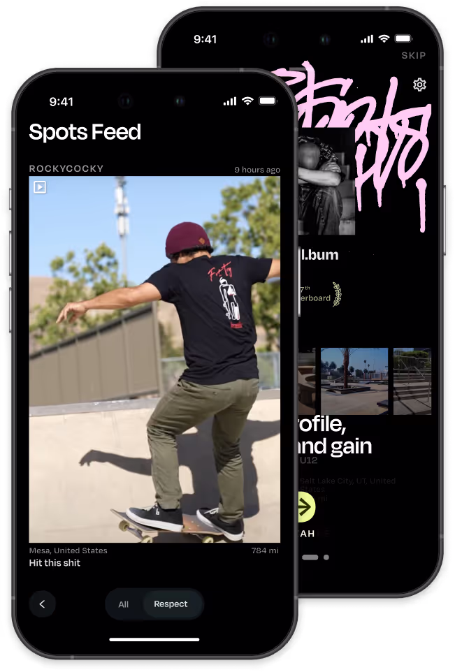 ShredSpots — social platform interface