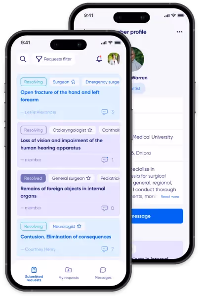 HealUa doctor network app preview