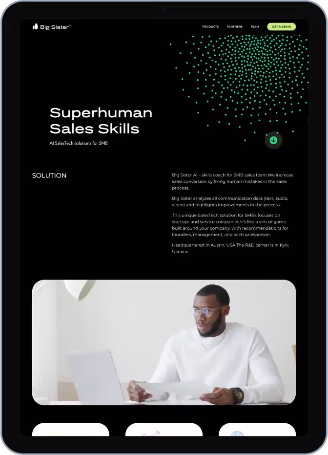 BigSister AI sales analytics preview