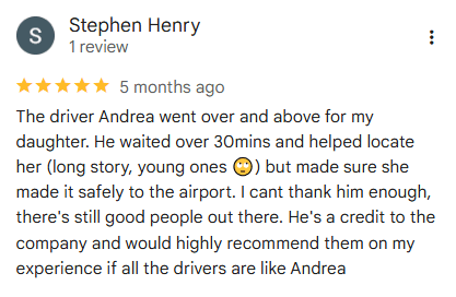 Google Review - Get Corfu Transfer