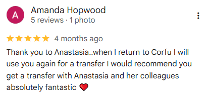 Google Review - Get Corfu Transfer