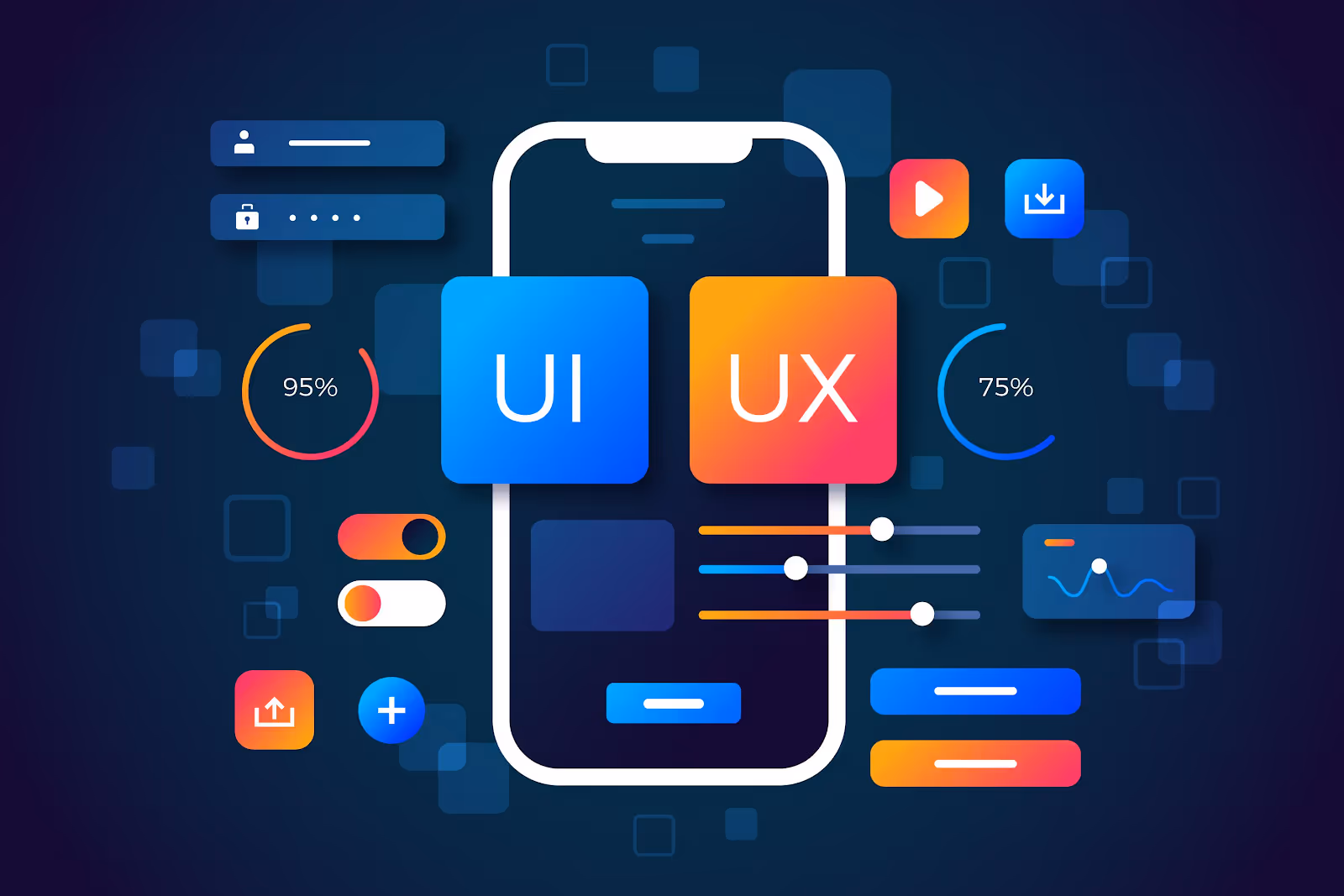 Hire iPhone app developer: an image of a smartphone's interface 