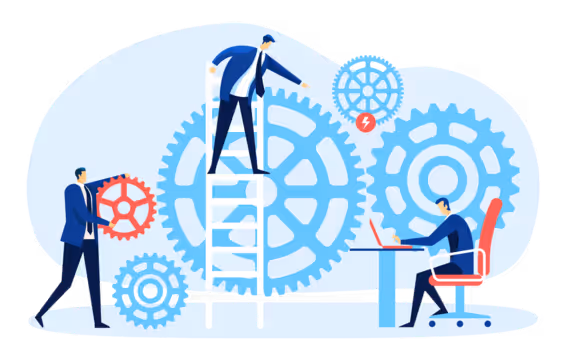 Men working in the office