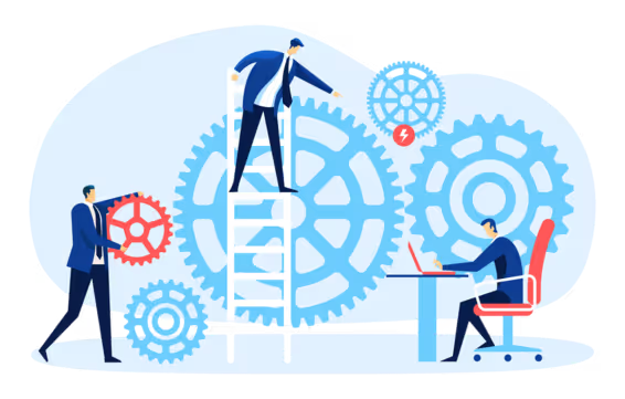 Men working in the office