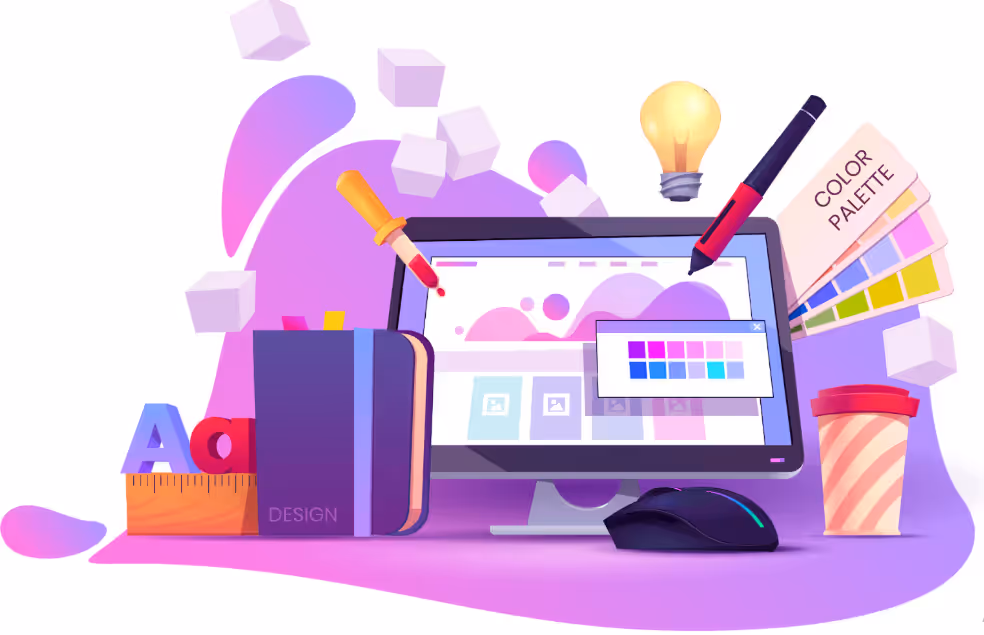 A sketch representing a web designer's area of expertise