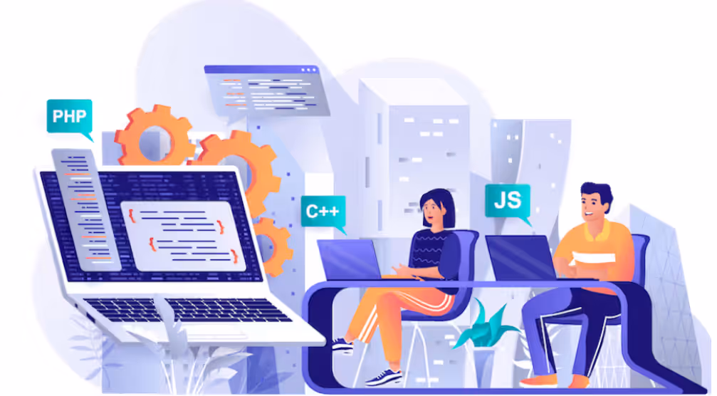 a sketch representing a web developer's area of expertise.