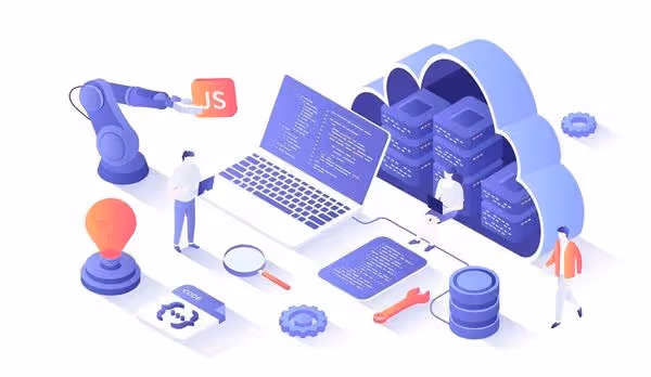 Illustration of a back end developers skills