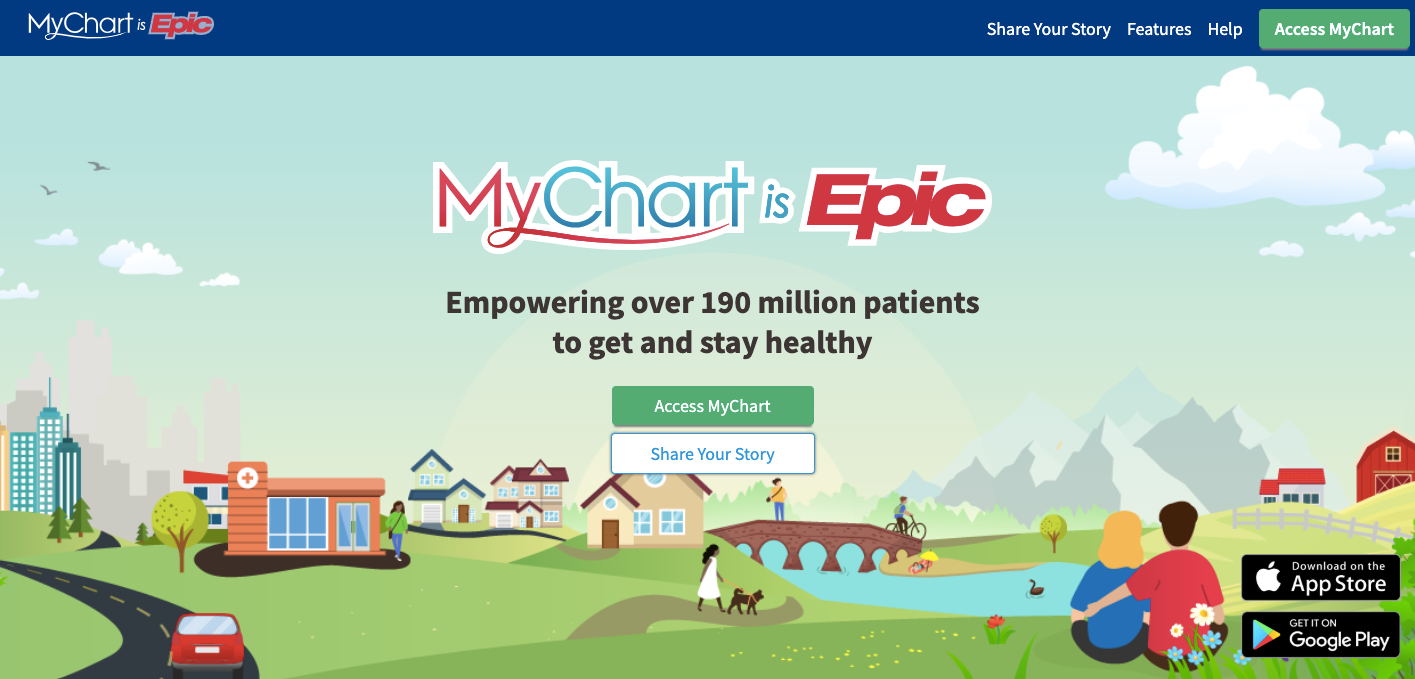 My Chart healthcare provider example