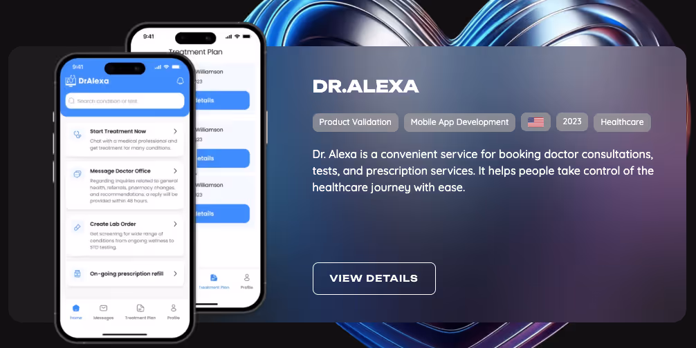 Dr. Alexa mobile health app development
