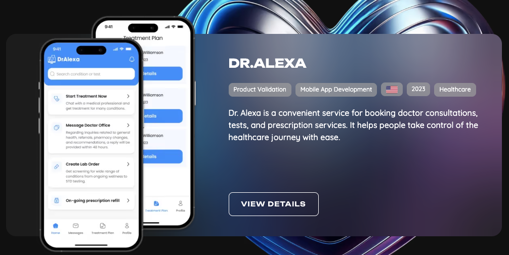 Dr. Alexa mobile health app development
