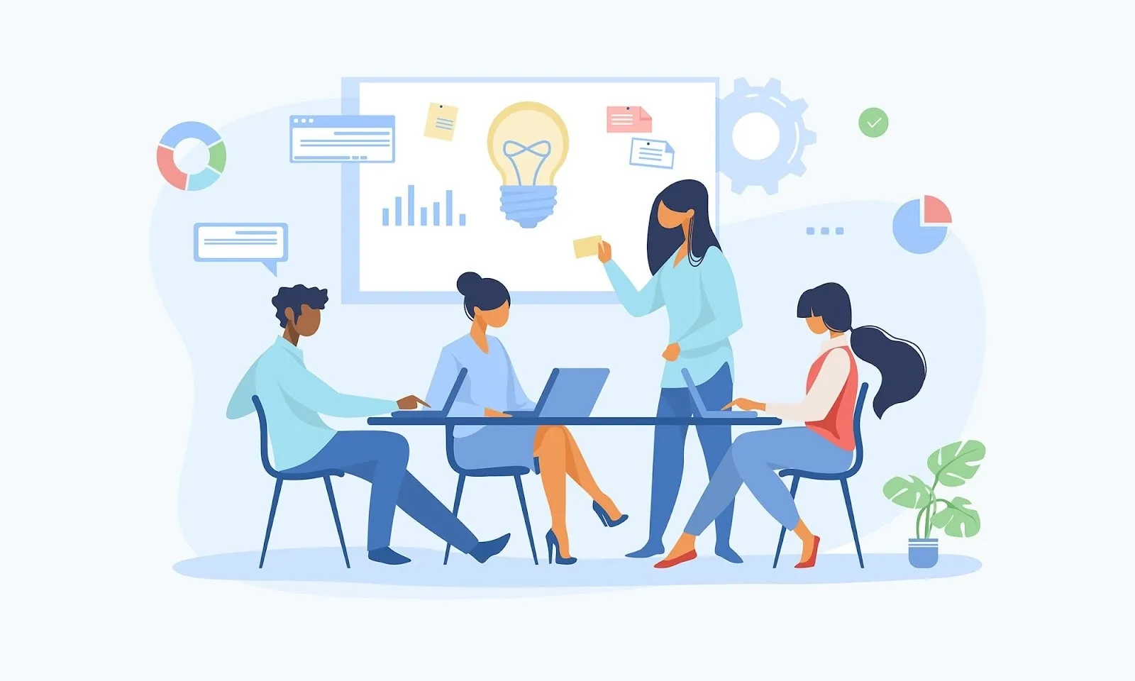 Team meeting about new ideas