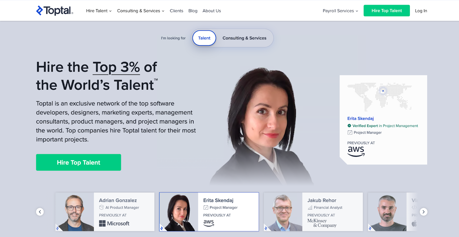 Toptal for top tier talent
