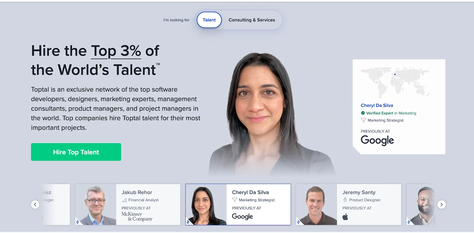 Toptal platform 