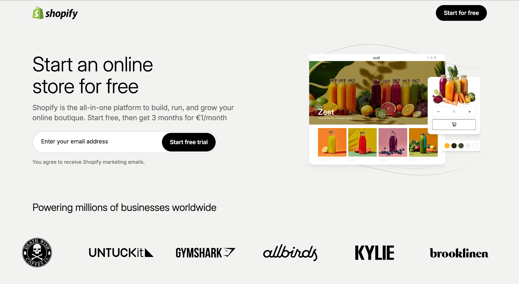 Shopify eCommerce platform 