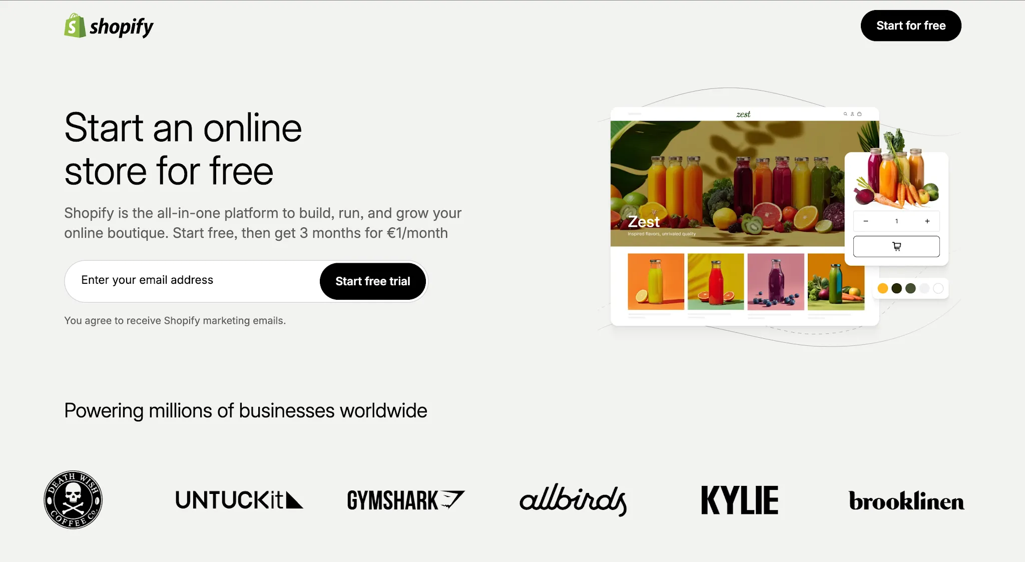 Shopify eCommerce platform 