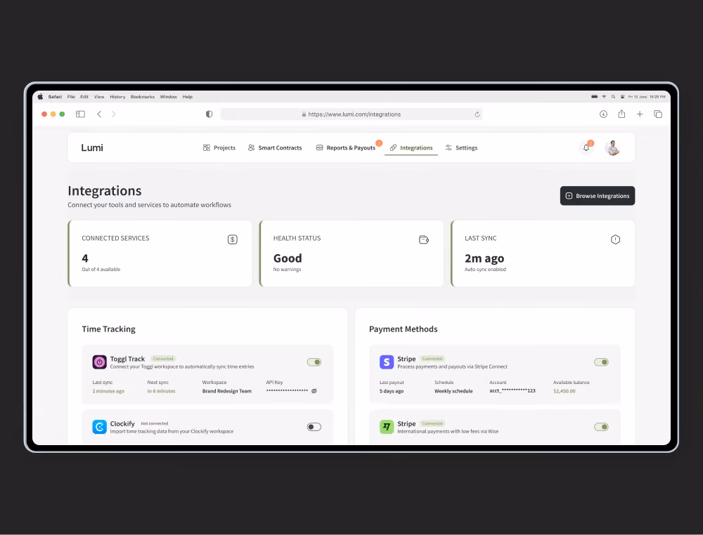 Lumi — fintech platform screenshot 4