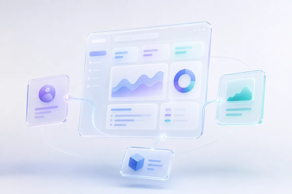 Central dashboard interface with three modules orbiting it, representing the factors that drive development rates