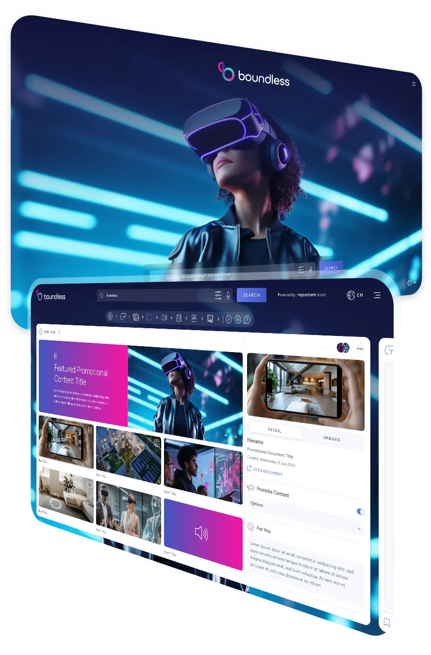 MyContentScout Boundless Branded Screens