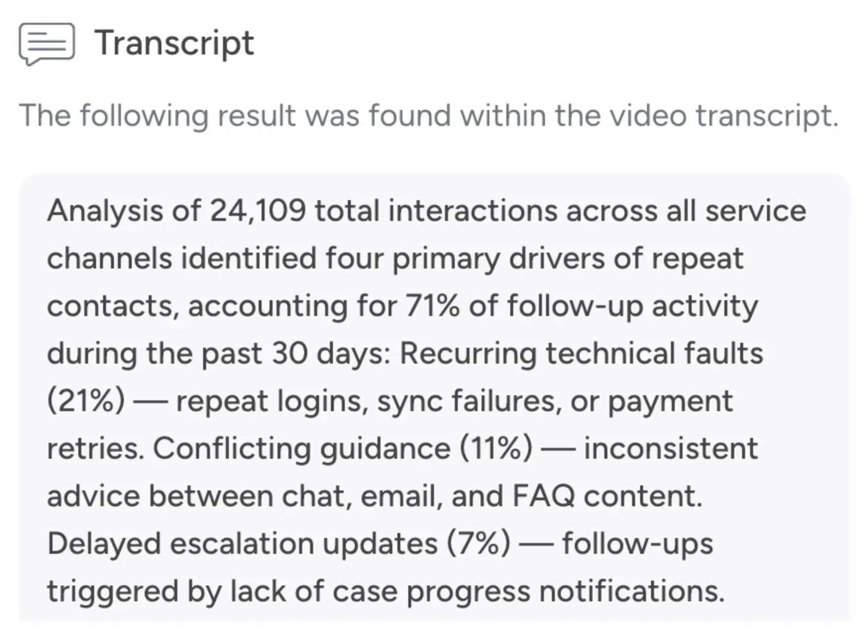 Video Transcript Result