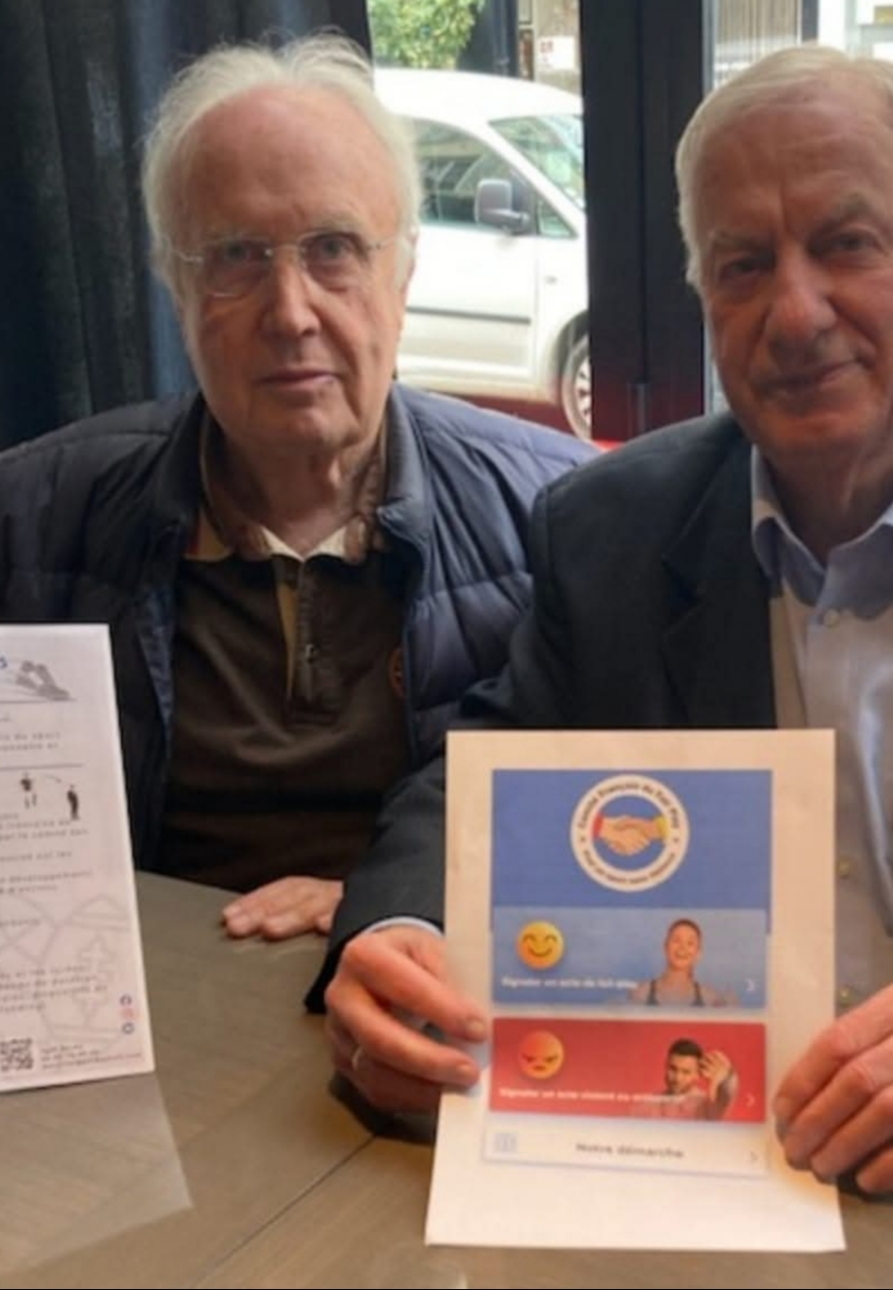 Bernard Jambon (à gauche ) et Jean-Pierre Mougin (à droite) aux Iris du Sport