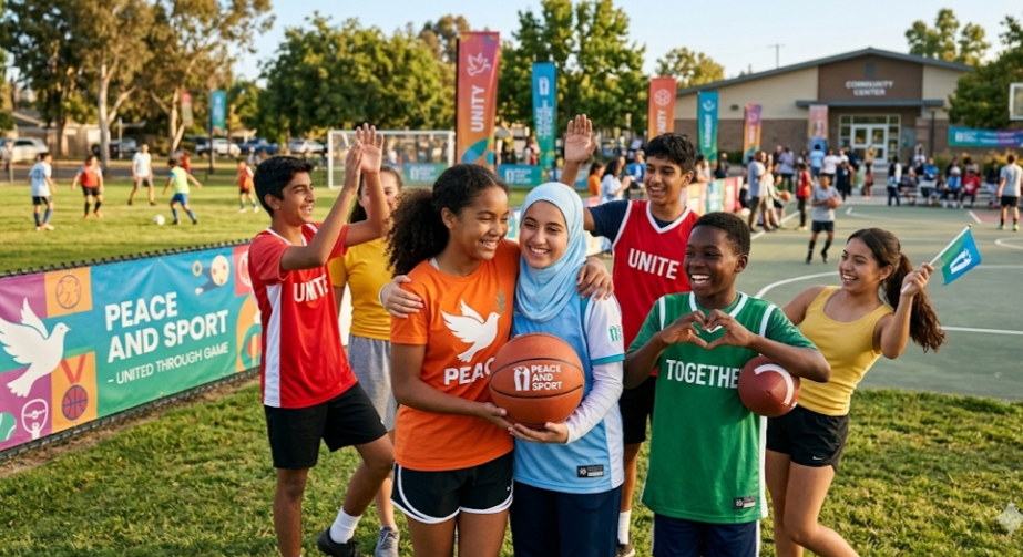 illustration peace and sport 