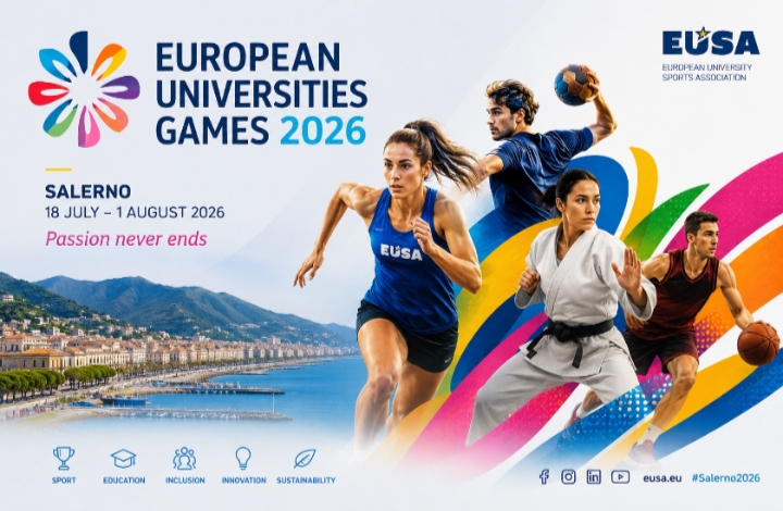 Visuel officiel des European Universities Games 2026
