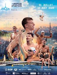 Visuel officiel championnats d'Europe de natation (European Aquatics)